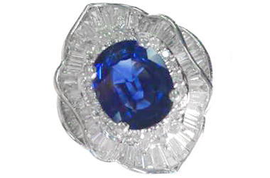 5.26ct サファイア･ダイヤモンドリング プラチナ900(Pt900)