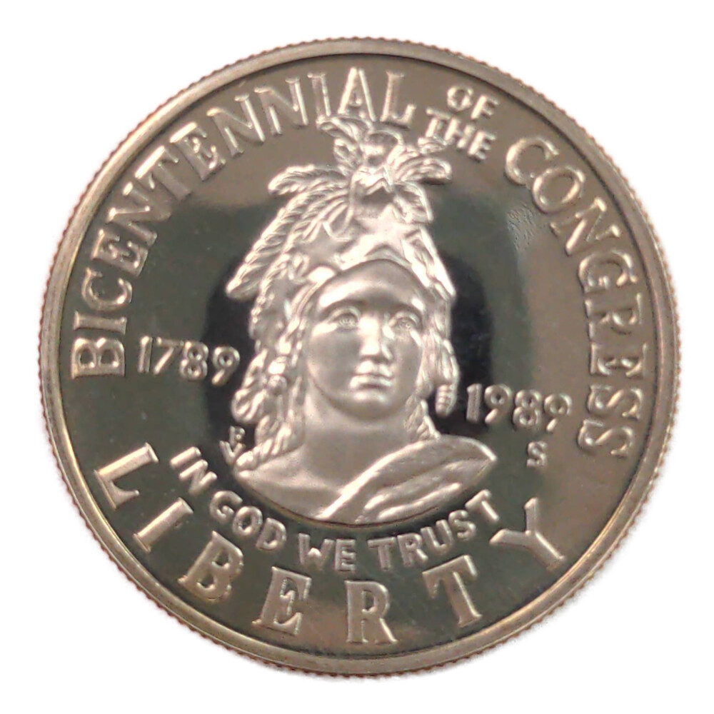 アメリカ 議会 200年記念 United States Congress 200th Anniversary銀貨 ハーフドル銀メダル Sv900(Coin)