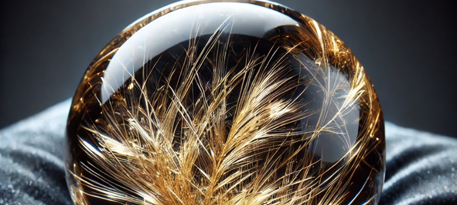 天然水晶球 極上珍品守護石★金針水晶❣️太陽発射ルチルクォーツ★金の花火★ ルチルクォーツ金針水晶・各種粒売りならパワーストンーンショップ京海堂へ