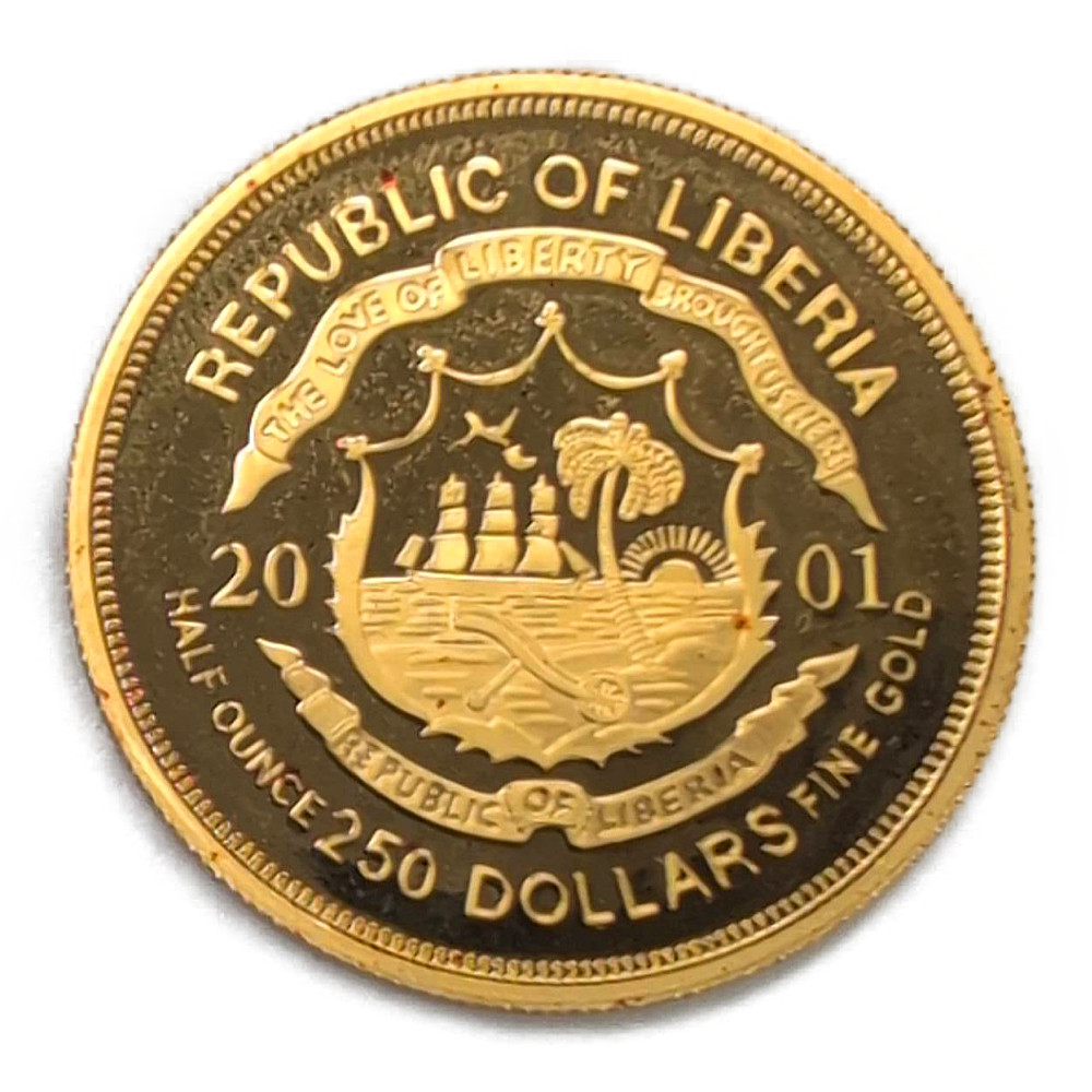 1/2oz 250ドル金貨金メダル K24(純金・24金)